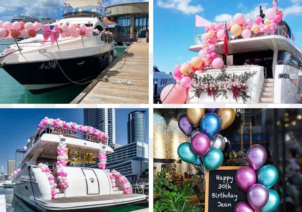 Sosua Yacht Party Decoration  Catamaran Balloon Decoration